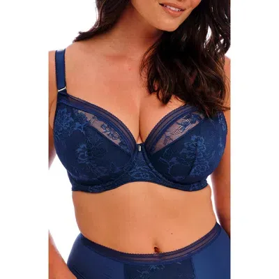 Fantasie Fusion Lace Underwire Plunge Bra In French Navy