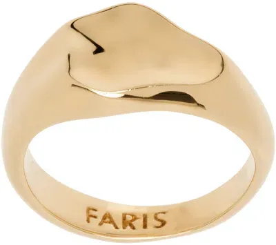 Faris Gold Pool Ring In Gold-plate