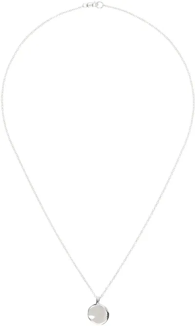 Faris Silver Dime Pendant Necklace In Sterling Silver