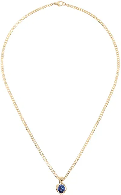 Faris Ssense Exclusive Gold Prince Necklace In Gold-plate Bronze/sa