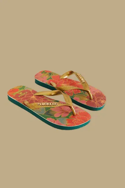 Farm Rio Active Farm Chita Solar Havaianas Sandals In Green