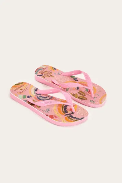 Farm Rio Active Pink Colorful Birds Havaianas Sandals