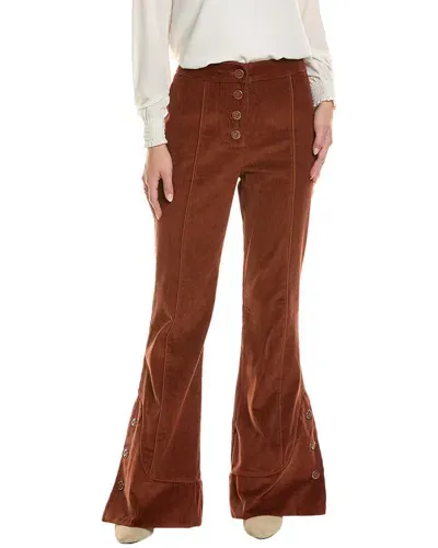 Farm Rio Flared-leg Corduroy Trousers In Brown