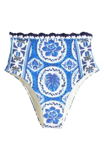 Farm Rio Tile Dream Bikini Bottoms In Tile Dream Multicolor