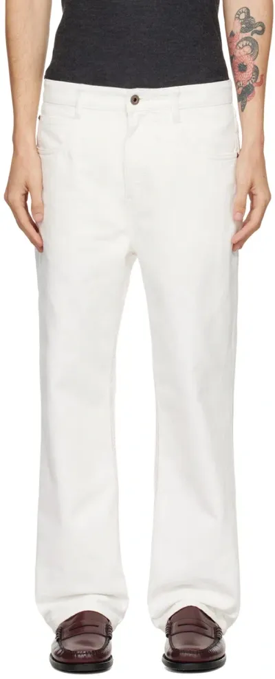 Fax Copy Express White Straight Jeans