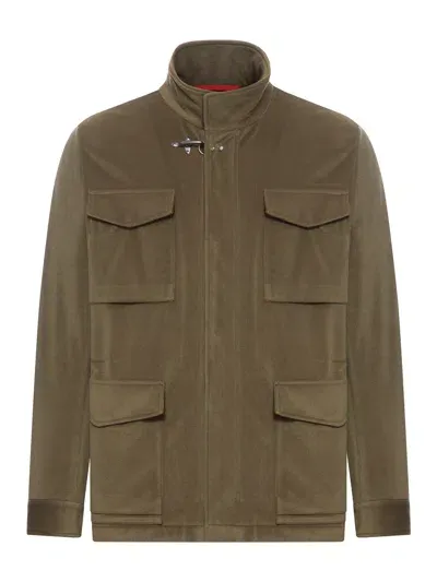 Fay Archive Padded Field Jacket In Green