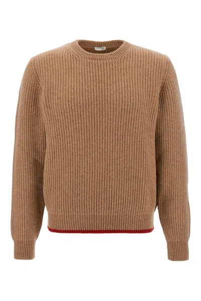 Fay Biscuit Wool Sweater In Biscotto