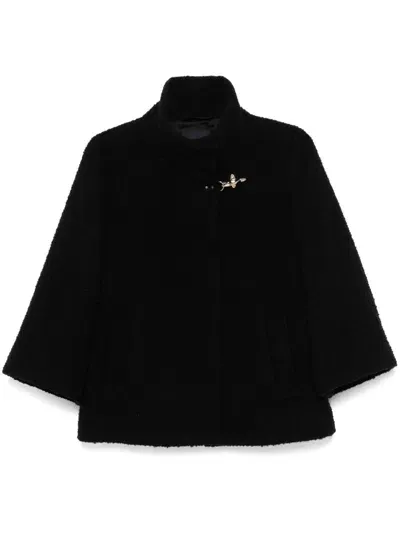 Fay Bouclé Jacket In Black