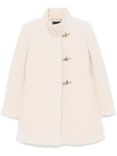 Fay Bouclé Jacket In White