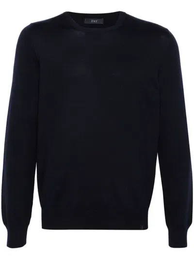 Fay Crewneck Sweater In Blue