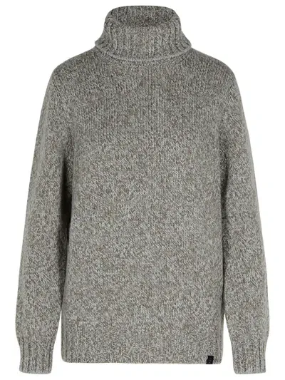 Fay Grey Virgin Wool Turtleneck Sweater Man In Gray