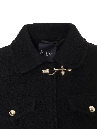 Fay Hooks Jacket In Black