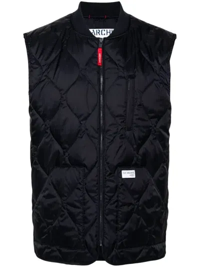 Fay Logo-patch Gilet In Blue