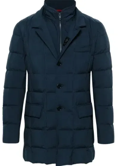 Fay Navy Blue Padded Quilted Jacket