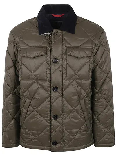 Fay Padded Jacket In Green