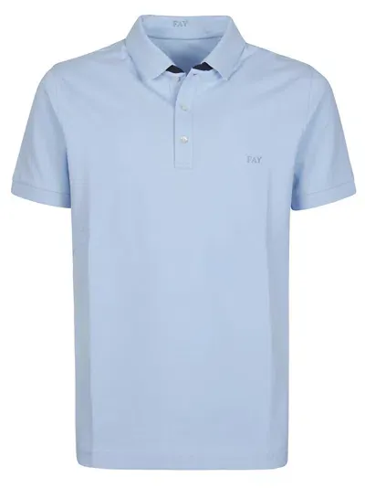 Fay Piquet Polo Shirt In Blue