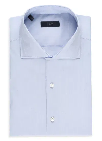 Fay Stretch Shirt Shirt In Cielo