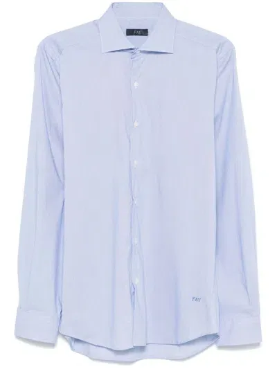 Fay Striped Shirt In Blue