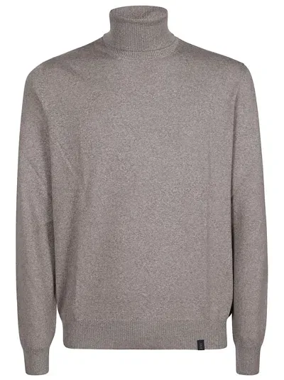 Fay Turtle Neck Sweater In Gray