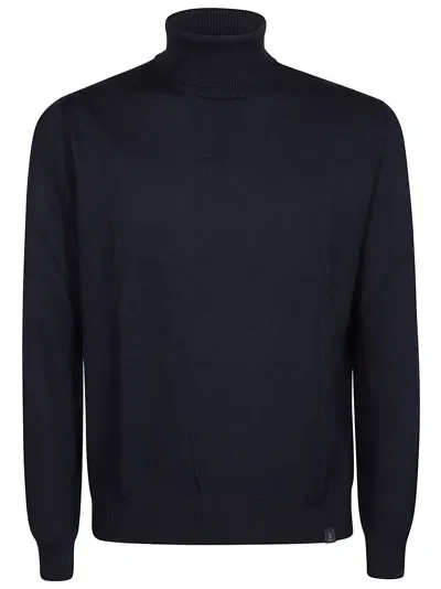 Fay Turtle Neck Sweater In Blue