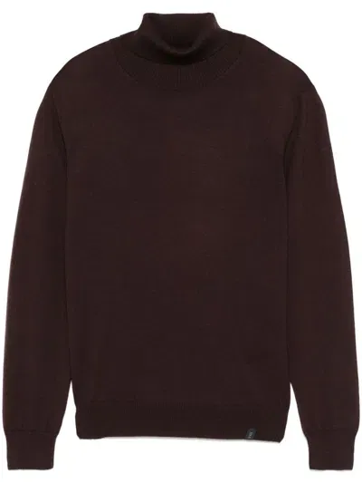 Fay Turtleneck Sweater In Brown