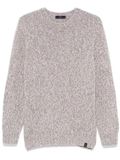 Fay Virgin Wool Sweater In Neutrals