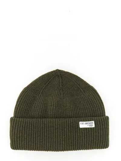 Fay Wool Cap In Green