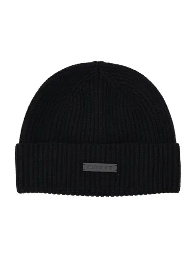 Fear Of God Black Cashmere Beanie For Men