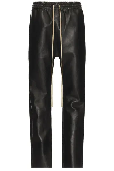 Fear Of God Bonded Leather Forum Pants In Black