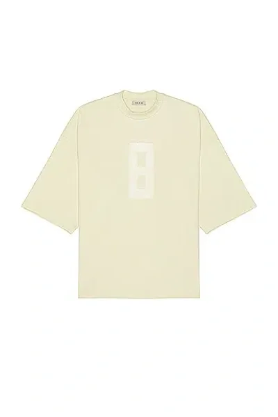 Fear Of God Embroidered 8 Milano Tee In Lemon Cream