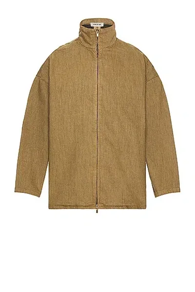 Fear Of God Full Zip Denim Shirt In Deer