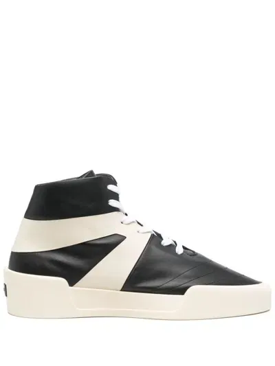 Fear Of God Leather Sneakers In Black