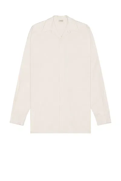 Fear Of God Oxford Vented Button Up Shirt In Cream