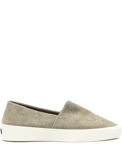 Fear Of God Suede Slip-on Sneakers In Green