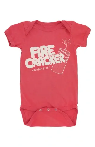 Feather 4 Arrow Kids' Fire Cracker Cotton Bodysuit In Chili Pepper