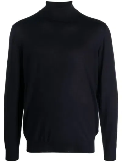 Fedeli Blue Virgin Wool Jumper