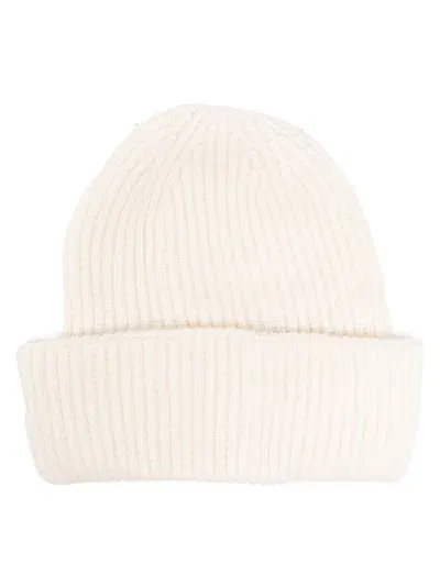 Fedeli Cashmere Beanie In 白色