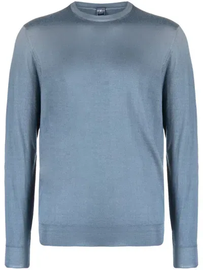 Fedeli Crew-neck Jumper In Blue