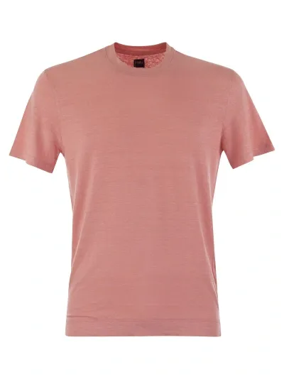 Fedeli Linen Flex T-shirt In Pink