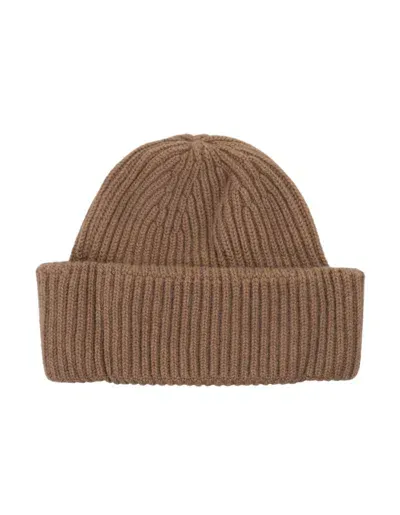 Fedeli Norge Ribbed Cashmere Beanie In Toffee In Brown