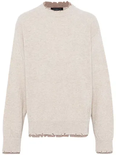 Federico Cina Layered-effect Sweater In Neutrals