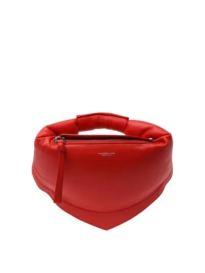 Federico Cina Mini Tortellino Leather Bag In Rojo