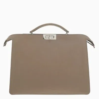 Fendi Beige Peekaboo Iseeu Medium Bag In Nylon