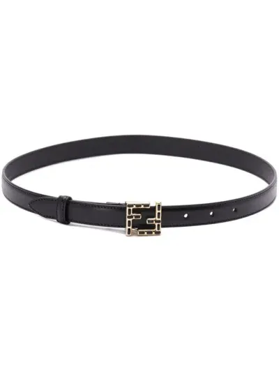 Fendi Black Classic Buckle Belt