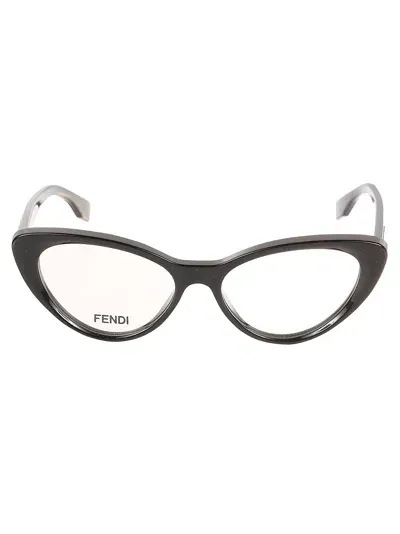 Fendi Cat-eye Classic Glasses In Black