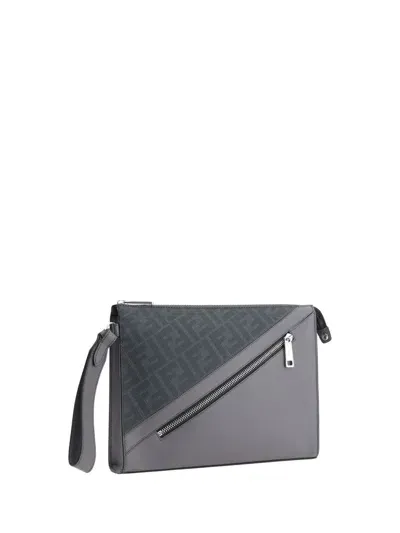 Fendi Clutches In Grey