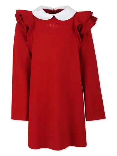 Fendi Dress Punto Milano In Red