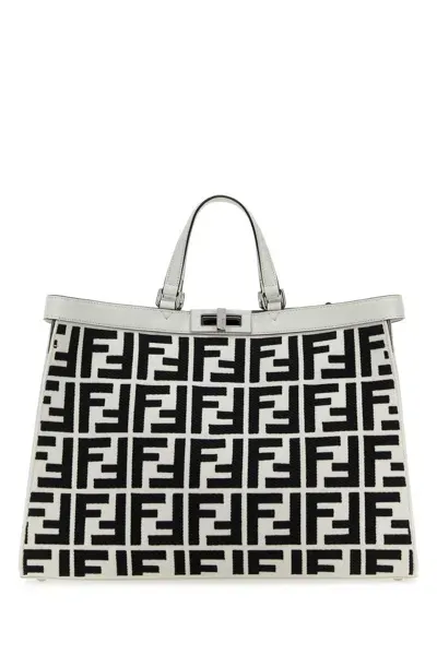 Fendi X Ff-logo Print Tote Bag In Multicolor