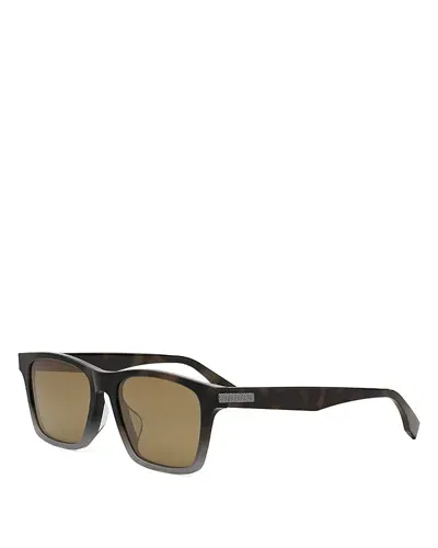 Fendi Essential Geometric Sunglasses, 55mm In Havana/brown