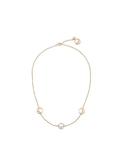 Fendi F Is  Necklace In Gold